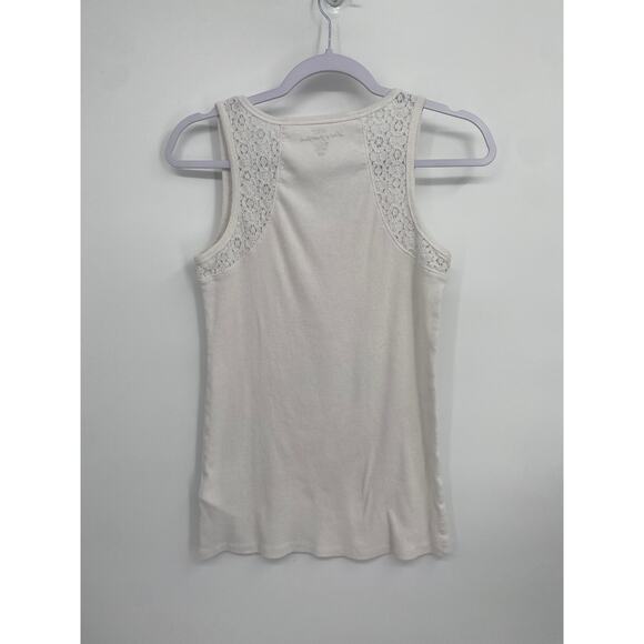 L.O.G.G Label of Graded Gods H&M White Open Knit Strap Tank Top Large - Picture 8 of 10